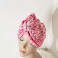 Fashionable Stoned Lacey Turban