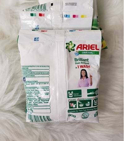 Ariel Laundry Detergent Powder 90G (6 Sachets) 4